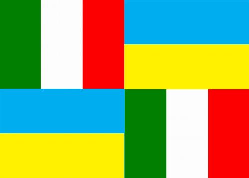 bandiere italia e ucraina